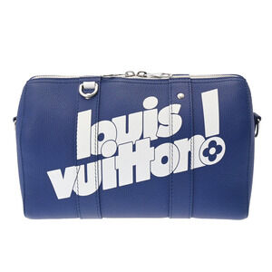 Louis Vuitton City Keepall LV Blue Calfskin Shoulder Bag